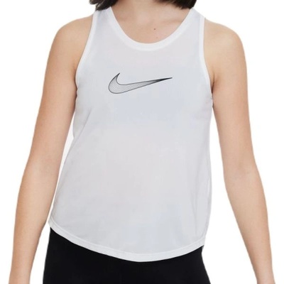 Тениска за момичета Nike Dri-Fit One Training Tank - Бял