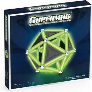 Supermag магнитен строителен комплект Geometry glow 75 бр (0425)