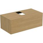 Ideal Standard Долен шкаф Ideal Standard Atelier Conca, светло дъбово покритие, 1 чекмедже и плот с централен изрез 100 см (T3930Y6)