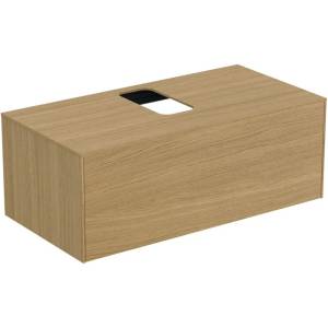 Ideal Standard Долен шкаф Ideal Standard Atelier Conca, светло дъбово покритие, 1 чекмедже и плот с централен изрез 100 см (T3930Y6)