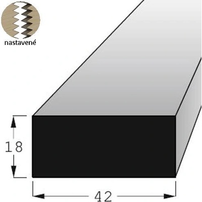 Lať podkladová 42x18mm, délka 240cm, nastavovaná