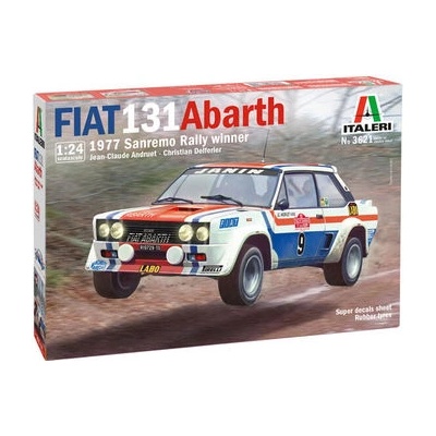Italeri Italeri: Модел на автомобил Fiat 131 Abarth, победител в ралито „Сан Ремо през 1977 г. , мащаб 1: 24