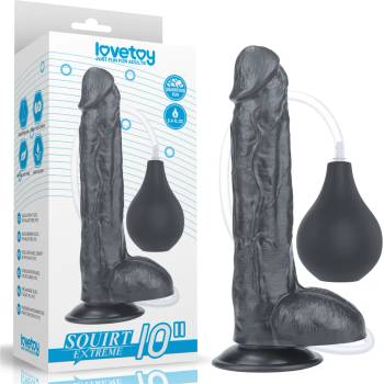 Image 1 of Lovetoy Squirt Extreme Dildo 10" Black