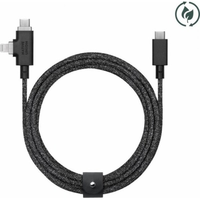 Native Union BELT-PROCCL-COS-NP USB-C – USB-C + Lightning 2,4m černý