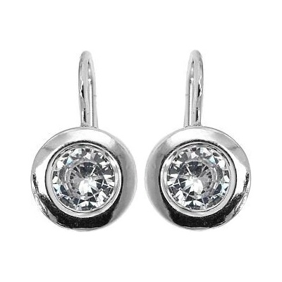 INFINITYSILVER Stříbrné náušnice ESTER s bílými zirkony 43849