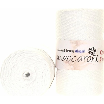Macaroni Abigail 5 mm Bílá