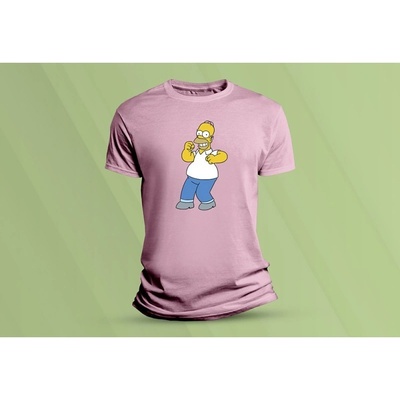 Sandratex dětské bavlněné tričko Homer Simpson růžová