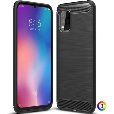 Xiaomi Mi 10 Lite 5G Удароустойчив Carbon Fiber Калъф и Протектор