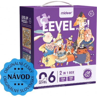 Mideer LEVEL UP! 06 Zvieratká a sny 2v1 verzia 2023 154 a 180 dielov