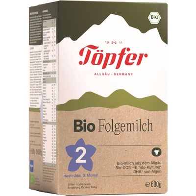 Töpfer Адаптирано био мляко за кърмачета Topfer - Laktana Bio 2, 6 м+, 600 g (4006303008817)