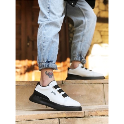 BOA Shoes Мъжки ежедневни обувки ba0329 - Черно-Бели #328430 (328430_Бяло)