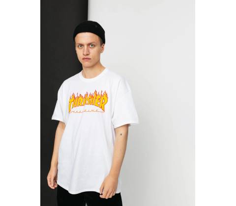 Thrasher Flame Logo white