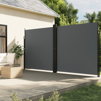 vidaXL Zatahovací boční markýza antracitová 200 x 1 200 cm