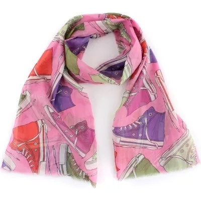 Детски памучен шал mess se0498, 50х160 см, Кецове