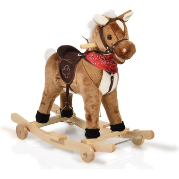 Moni Toys Люлка плюшена кон Chipper кафе колелца (106085)