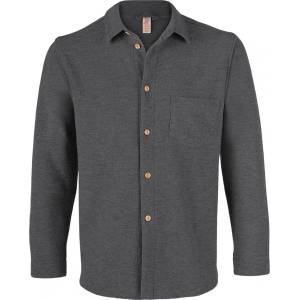 Engel Мъжка риза с копчета Engel L/S Shirt - Lavagrau Melange - размер 44 (EU) (033-1723-0211)