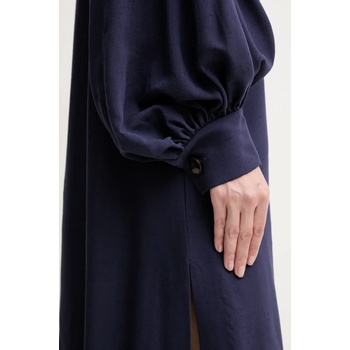 Luisa Spagnoli Рокля Luisa Spagnoli в тъмносиньо дълга с уголемена кройка 542133 (542133)