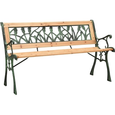 VidaXL Zahradní lavice 122 cm litina a masivní jedlové dřevo