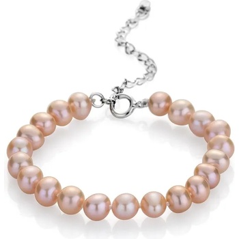 Image 1 of Swan Гривна със сладководни розови перли 6.5-7мм R0436BR Swan