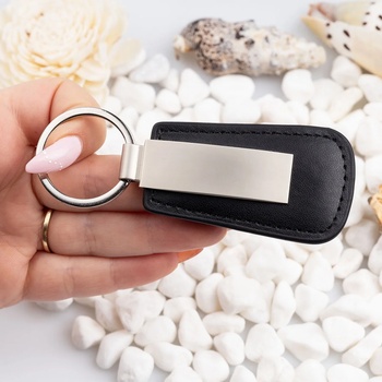 Image 1 of Art gift Черен, кожен ключодържател