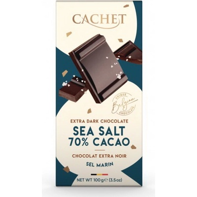 Cachet Čokolada horka morská soľ 70% 100 g