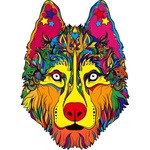HARAHU Дървен пъзел - Husky / L KP21953