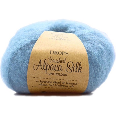 Drops Brushed Alpaca Silk UNI 28 nebeská modrá