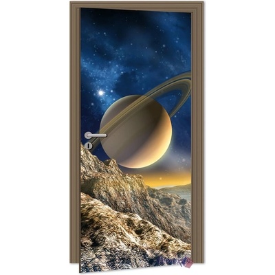 Dimex D-002 samolepící fototapeta na dveře Space escape rozměry 95 x 210 cm