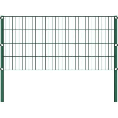 vidaXL Plotový panel se sloupky železný 176,5 x 80 cm zelený
