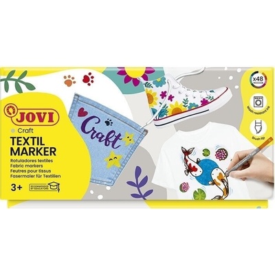 JOVI Textile Markers Комплект маркери за текстил 48 бр (1448T)