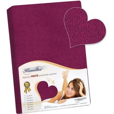 Bellatex prostěradlo froté červené 140x200