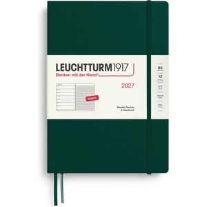 Leuchtturm1917 Weekly Calendar 2027 Composition (B5) with Notebook - Forest Green - January-December 2027 - 400210 (400210)