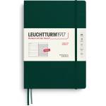 Leuchtturm1917 Weekly Calendar 2027 Composition (B5) with Notebook, Lined - English Appointment Planner, Forest Green, Hardcover, January-December 2027, Weekly Overview on the Left + Notes Page on the Right - 400210