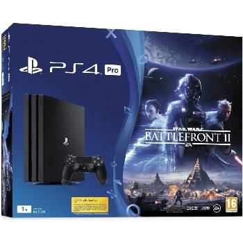 Sony PlayStation 4 Pro Jet Black 1TB (PS4 Pro 1TB) + Star Wars Battlefront II