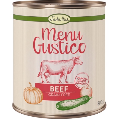 Lukullus Menu Gustico – hovädzie s tekvicou, jablkami a oreganom - 6 x 800 g