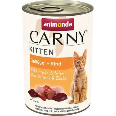 Animonda Carny Kitten Hovädzie & hydinové 12 x 400 g