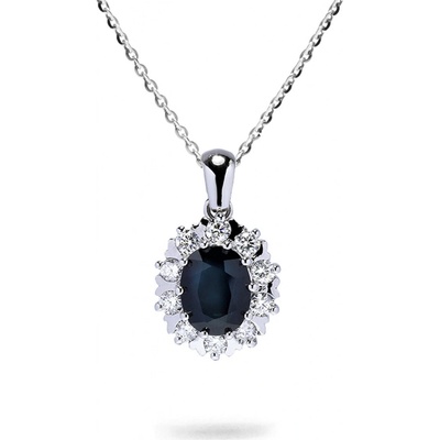 Blink-Blink Luxusný prívesok s diamantmi a Zafírom 4256BZG