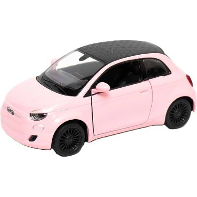Kinsmart Метална количка Kinsmart - Fiat 500e, 1: 28, розова (53126)