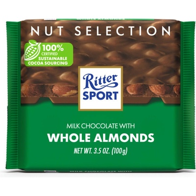 RITTER SPORT Mliečna čokoláda celé mandle 100 g