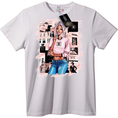 NOONEBRAND Тениска Chanel Вдъхновена Мода - 7XL, White