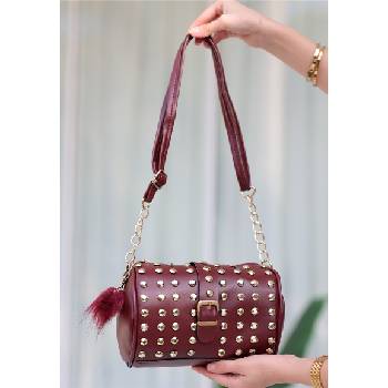 Erbil Shoes Дамски чанта с регулируема дръжка - Бордо #407234 (407234_Бордо)