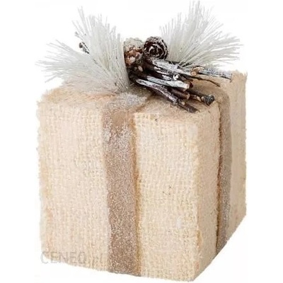 EUROFIRANY Ozdoba vianočná darček krabička 10x12x15cm