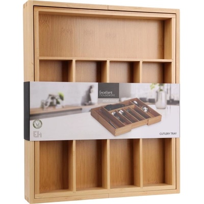 EXCELLENT HOUSEWARE Příborník nastavitelný rozkládací bambus KO-BA2000020 – Zboží Dáma