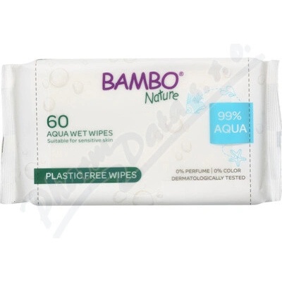 Bambo Nature Aqua dětské vlhčené ubrousky 60 ks