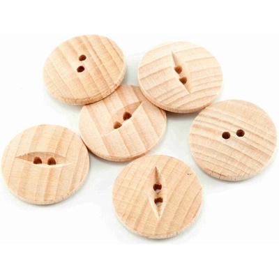 Drevený guľatý gombík hladký - priemer 2,2 cm