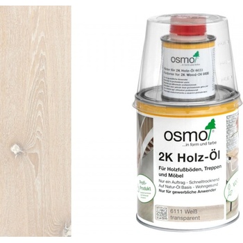 Osmo 2K Wood Oil 6111 Бяло прозрачно - двукомпонентно масло за дървесина (11829)