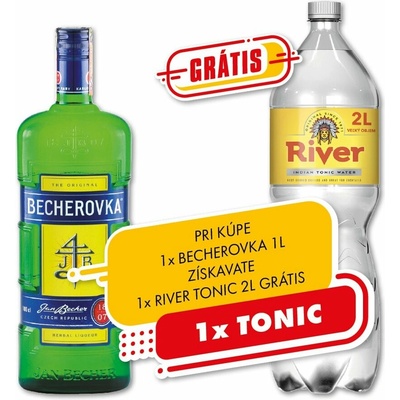 Becherovka 38% 1 l (čistá fľaša)