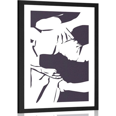 Plakát s paspartou touha po lásce - 40x60 silver