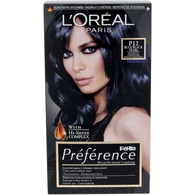 L'Oréal Préférence Féria P12 Intenzivní černomodrá barva na vlasy