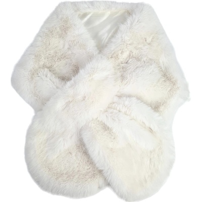 Classic Scarf dámská bílá chlupatá štola